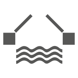 Icono de barrera de vías fluviales Diseño PNG