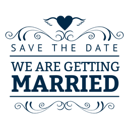 Nos vamos a casar etiqueta Diseño PNG