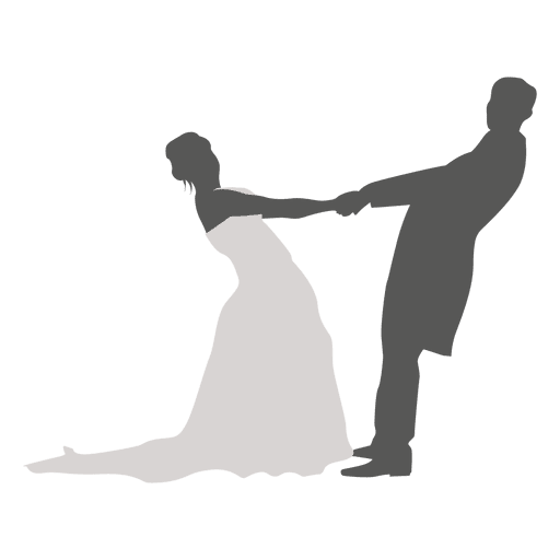 wedding couple dancing silhouette