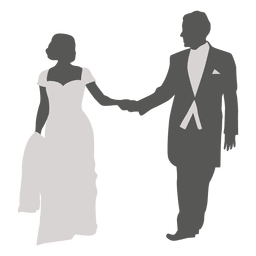 Wedding couple romancing PNG Design