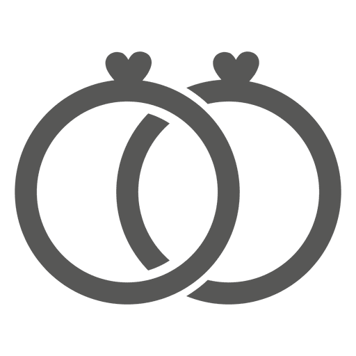 Icono de anillos de diamantes de boda Diseño PNG