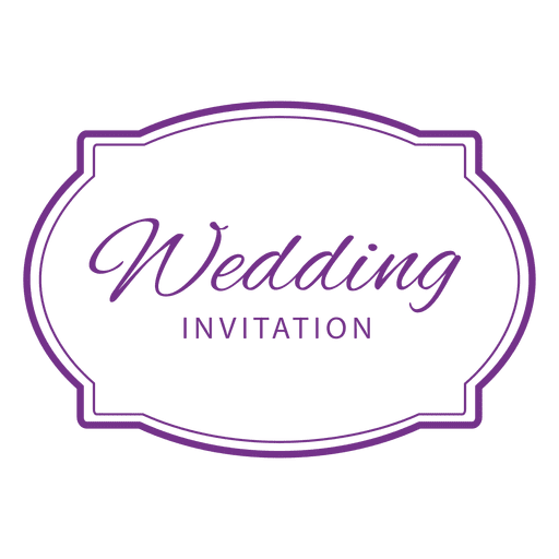 Wedding invitation badge - Transparent PNG & SVG vector file