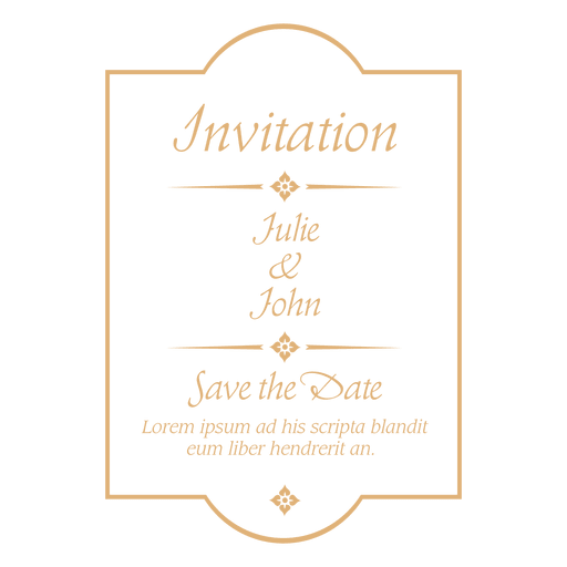 Wedding invitation badge 4 - Transparent PNG & SVG vector