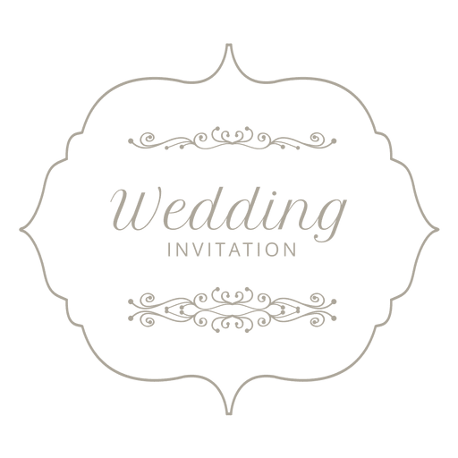 Wedding invitation label 8 PNG Design