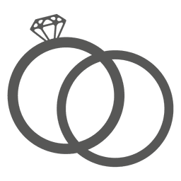 Ícone de aliança de casamento Desenho PNG
