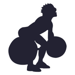 Silhueta de levantamento de peso Desenho PNG