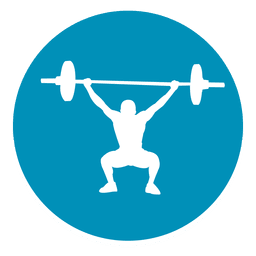 Gewichtheben Kreissymbol PNG-Design