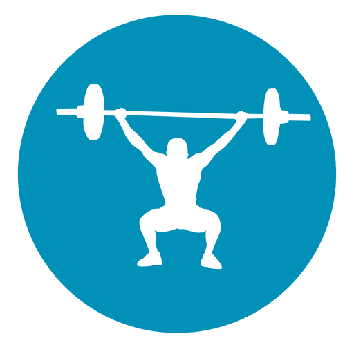 Weightlifting circle icon PNG Design