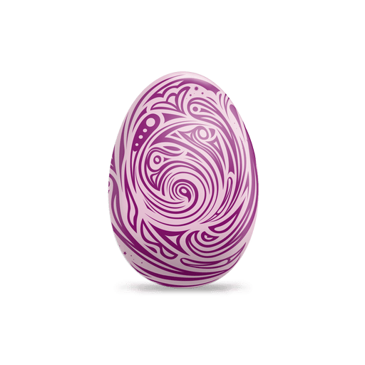 White floral easter egg PNG Design