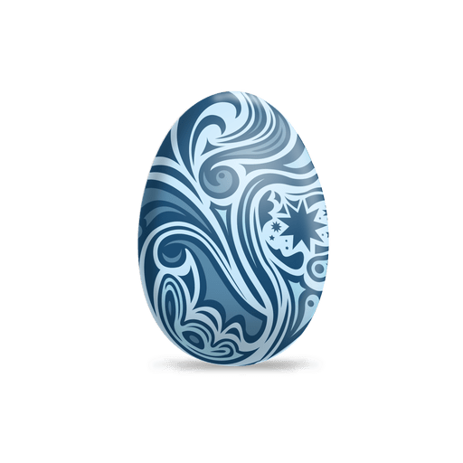 Huevo de pascua flor blanca 1 Diseño PNG
