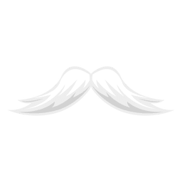 White hipster mustache 2 PNG Design