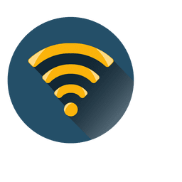Ícone de círculo Wifi Desenho PNG