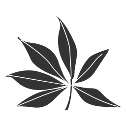 Silueta de línea de hoja de sauce Diseño PNG