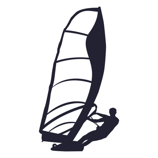 Silueta de windsurf Diseño PNG
