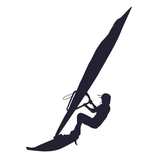 Windsurfing-Sportschattenbild PNG-Design