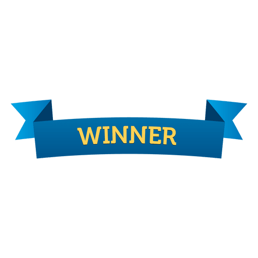 Winner ribbon badge PNG Design