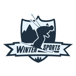 Winter sports label PNG Design