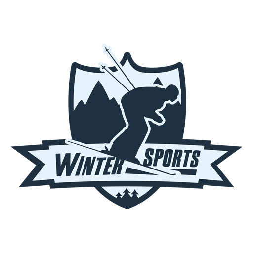 Winter sports label PNG Design