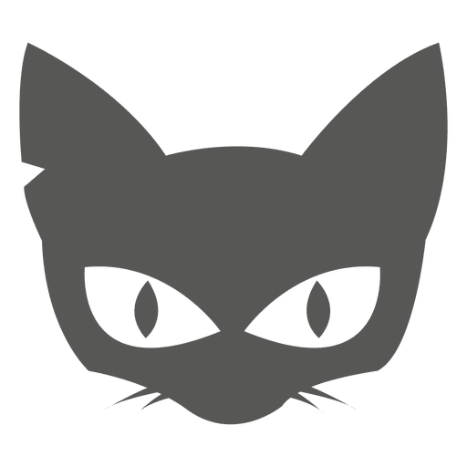 Cabeza de gato bruja Diseño PNG