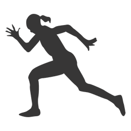 Silhueta de atleta de mulher Desenho PNG