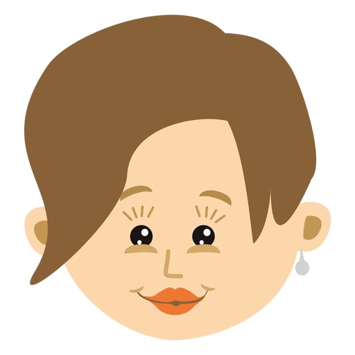 Mulher loira cabeça cartoon Desenho PNG