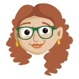 Woman cartoon head PNG Design