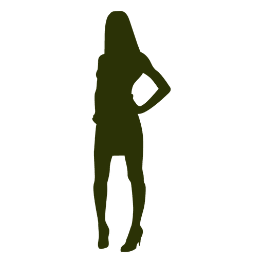 Silhueta de moda mulher Desenho PNG