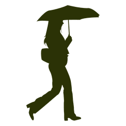 Frau die Regenschirm hält PNG-Design