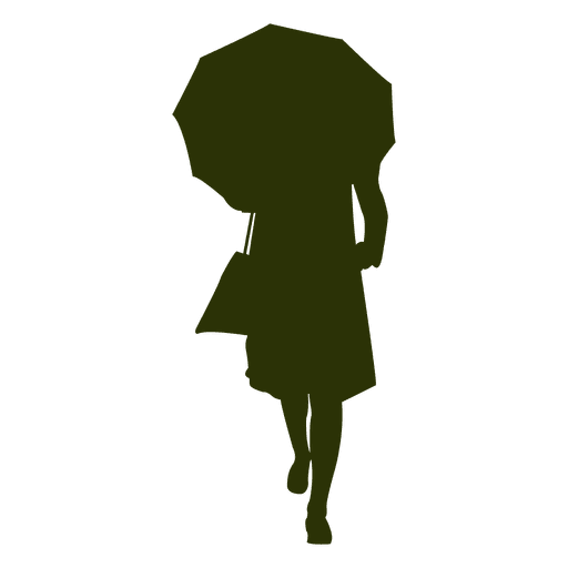 Mujer sosteniendo paraguas 1 Diseño PNG