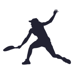 Woman playing tennis silhouette Transparent PNG