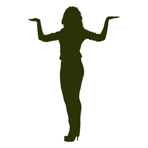 Woman carrying something silhouette PNG Design