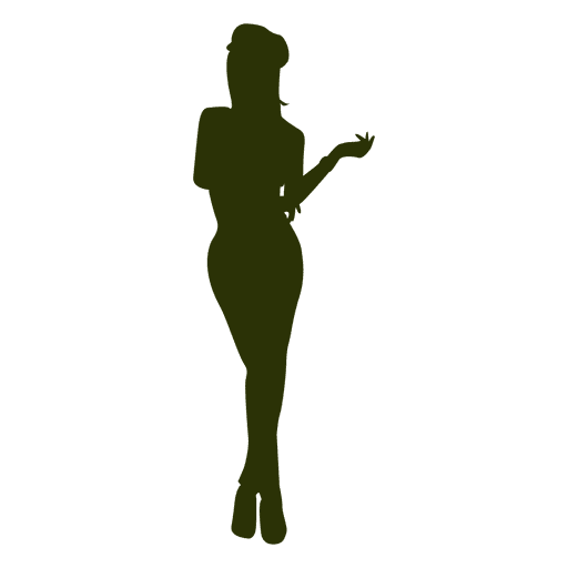 Woman posing silhouette 1 - Transparent PNG & SVG vector file