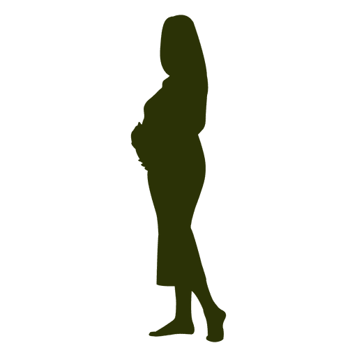 Woman pregnant silhouette PNG Design