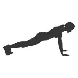 Woman push up silhouette PNG Design
