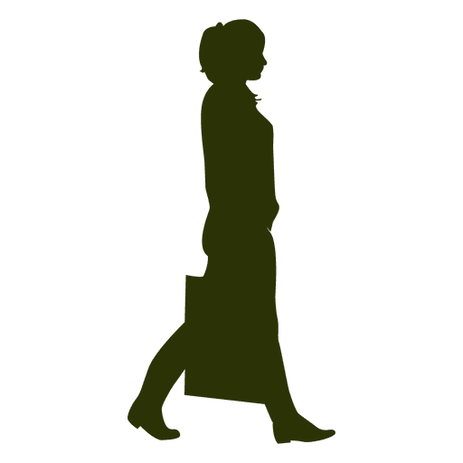 Woman shopping silhouette 4 PNG Design