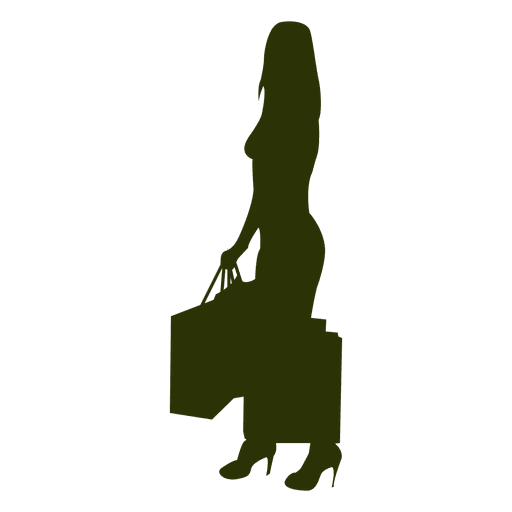 Woman shopping silhouette 5 PNG Design