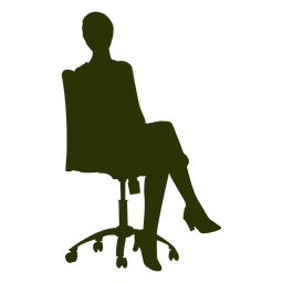 Executive Woman sitting on chair PNG Design