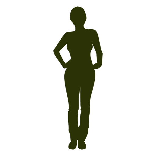 Stehende Silhouette der Frau 6 PNG-Design