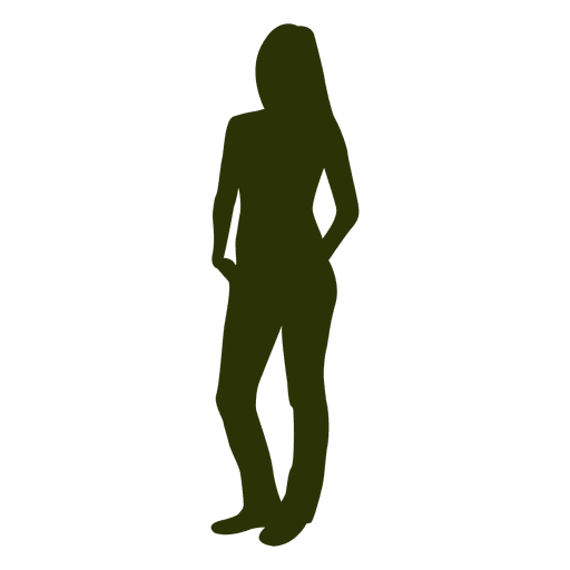 Woman standing silhouette 7 PNG Design