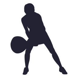 Silueta de mujer tenista Diseño PNG