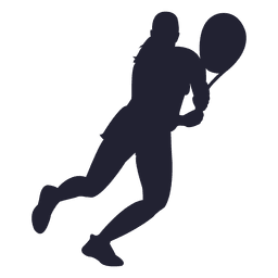 Woman tennis player silhouette 1 PNG Design