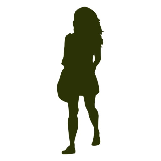 Mujer caminando silueta 7 Diseño PNG