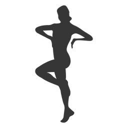 Silueta de práctica de yoga mujer Diseño PNG