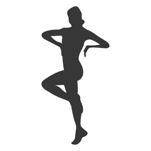 Woman yoga practice silhouette PNG Design