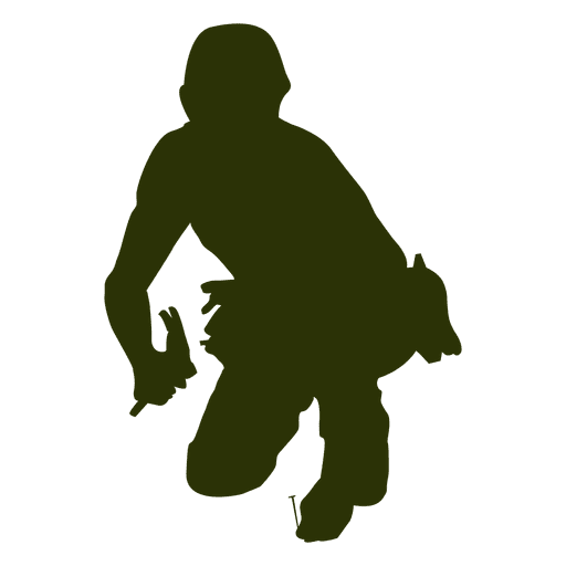 Worker hammering nail silhouette PNG Design