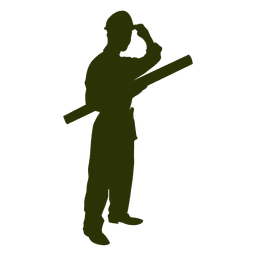 Arbeiter die Papierrolle halten PNG-Design