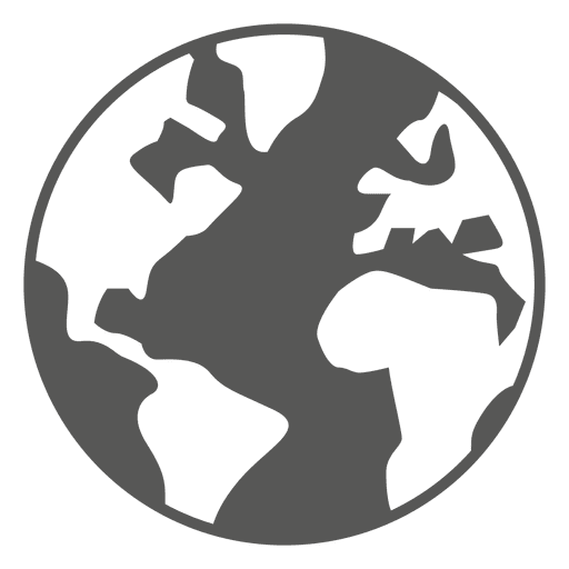 World map globe icon PNG Design