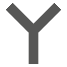 Y intersection sign PNG Design