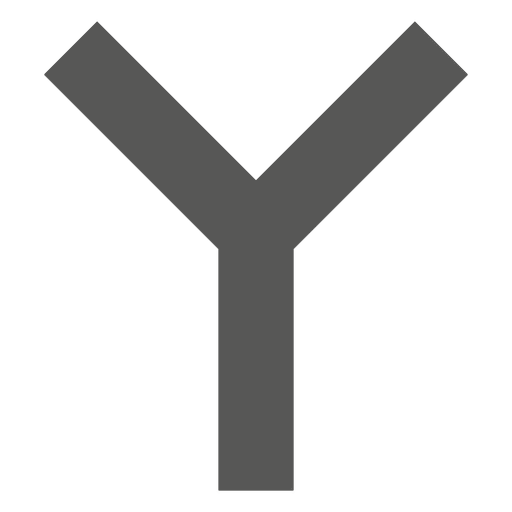 Y Kreuzungszeichen PNG-Design