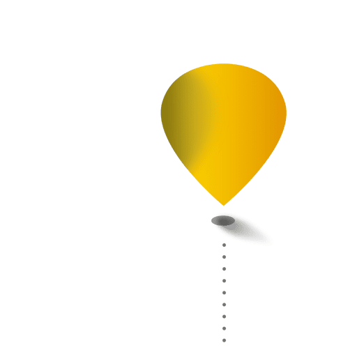 Infografía brillante globo amarillo Diseño PNG